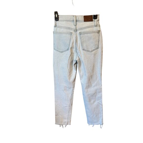 MADEWELL The Momjean in Harman Wash: Raw-Hem Edition Size 24 High Rise Taper 90s - Picture 6 of 10